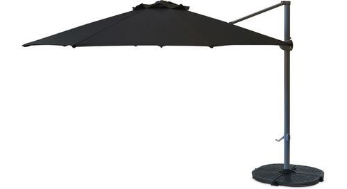 Tulip 3.3m Round Cantilever Outdoor Umbrella - Black